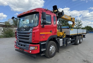 JAC N350 6×4 (35т) КМУ SQS 350-5 (14т) БОРТ 7,5×2,55×0,6м